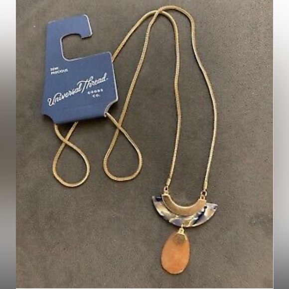 Universal Thread Jewelry - **6/$20** Universal Thread Semi Precious Resin Drop Pendant Necklace 17”
